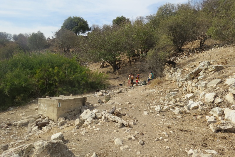 קובץ:המעין מהשער של המושב.JPG